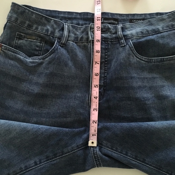 FDJ French Dressing Olivia Jeans 10 Blue Embroidered Pencil Ankle Denim Boho - Picture 12 of 13